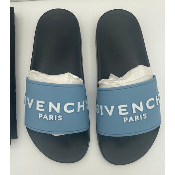 NEW Givenchy Women's Logo Rubber Pool Slides Sandals 37 BOX NIB AUTH! - Picture 3 of 15